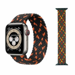 Wigento Smartwatch-Armband "Für Apple Watch Series Ultra 49mm 8 / 7 45 / 6 SE 5 4 44 / 3 2 1 42mm Größe M / Frauen Uhr Nylon Armband Ersatz Sport Arm Band Muster 20"