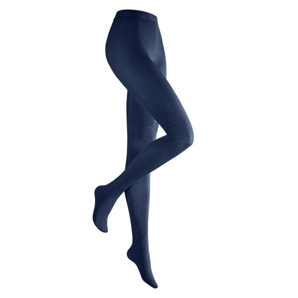 KUNERT Damen VELVET MELANGE - 38/40 - Unwiderstehlich weiche Melange-Strumpfhose - Marine (Blau)