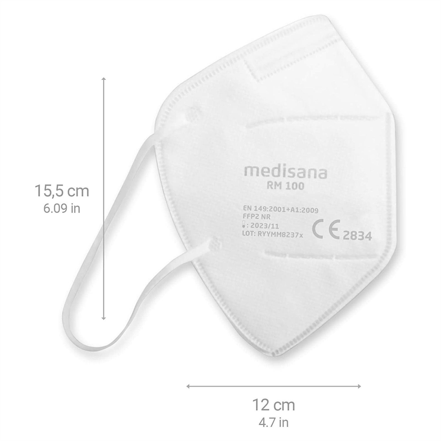 medisana RM 100 Ffp2 Maske – 25 Stück Atemschutzmaske Atemmaske Gesichtsmaske