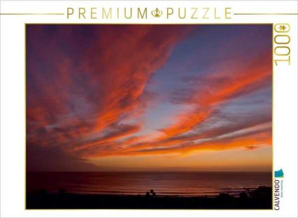 CALVENDO Puzzle CALVENDO Puzzle Der Tag klingt aus - Sonnenuntergang im Valle Gran Rey - La Gomera 1000 Teile Lege-Größe 64 x 48 cm Foto-Puzzle Bild von Gerhard Bomhoff, 1000 Puzzleteile