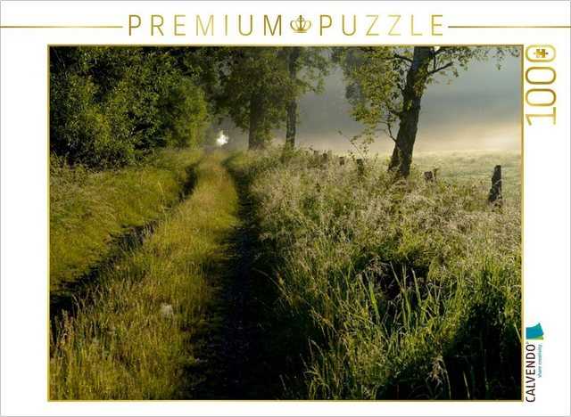 CALVENDO Puzzle CALVENDO Puzzle Feldweg am frühen Morgen 1000 Teile Lege-Größe 64 x 48 cm Foto-Puzzle Bild von Christof Wermter, 1000 Puzzleteile
