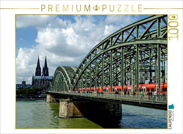 CALVENDO Puzzle CALVENDO Puzzle Hohenzollernbrücke und Dom 1000 Teile Lege-Größe 64 x 48 cm Foto-Puzzle Bild von Frank Brehm, 1000 Puzzleteile