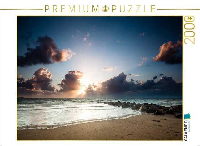 CALVENDO Puzzle CALVENDO Puzzle Sonnenuntergang vor Utersum 2000 Teile Lege-Größe 90 x 67 cm Foto-Puzzle Bild von Konstantin Articus, 2000 Puzzleteile