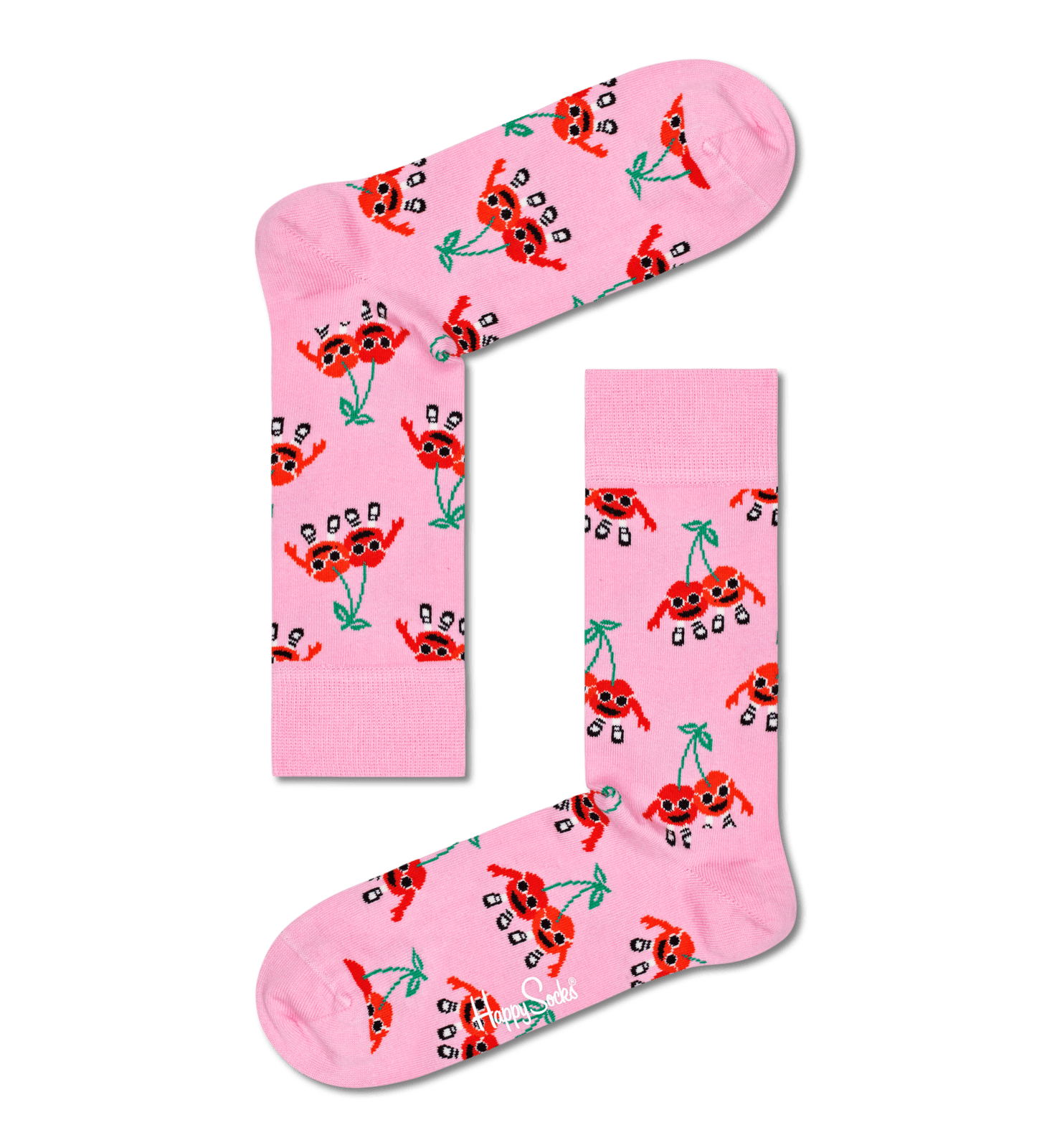 Cherry Mates Socken, Pink | Happy Socks