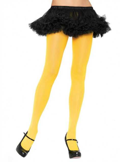 Leg Avenue Kostüm "Strumpfhose gelb", Unverzichtbares Accessoire für Damen, vielseitig kombinierbares Kostümzubehör