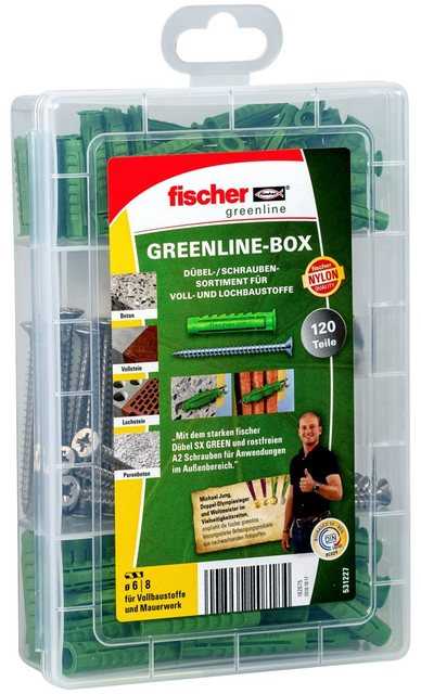 fischer Schrauben- und Dübel-Set Greenline-Box (531227), basierend auf bis zu 85 % nachwachsenden Rohstoffen