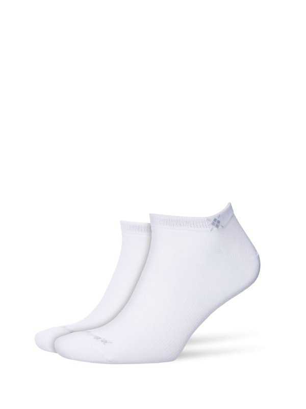 2er Pack Sneaker-Socken in Feinripp-Qualität von Burlington in Weiß