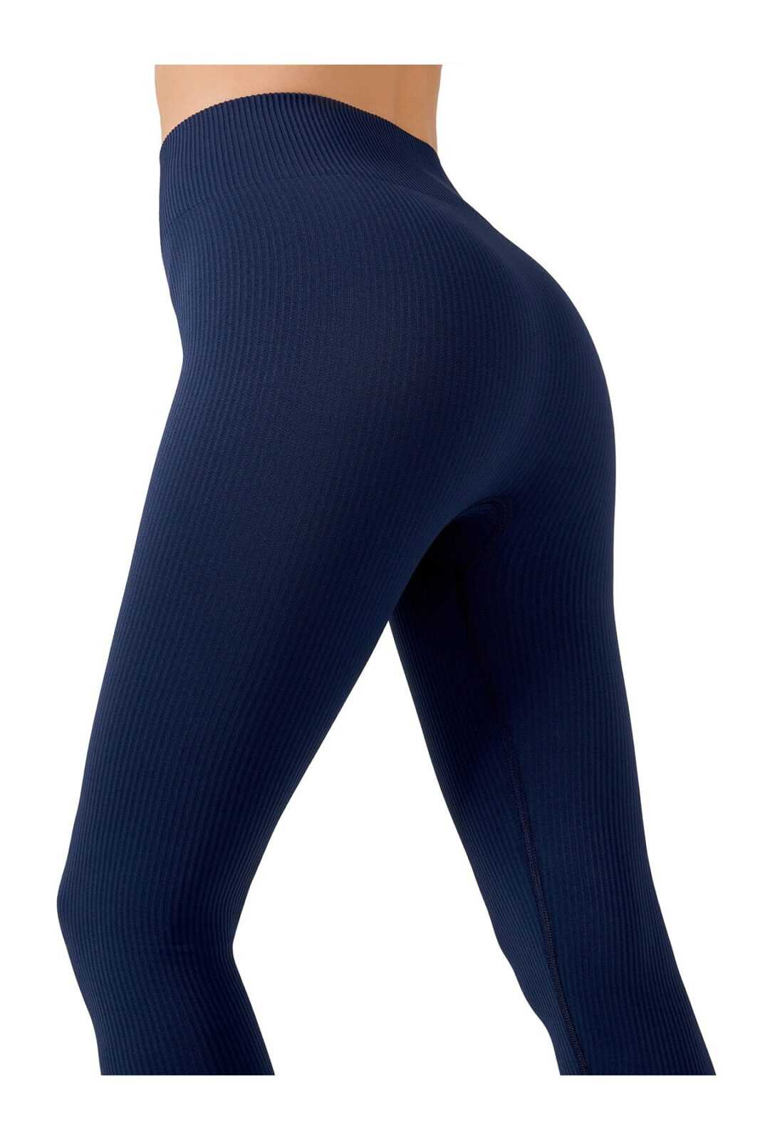 LOS OJOS Sport-leggings Dunkelblau Hoher Bund für Damen - L/XL
