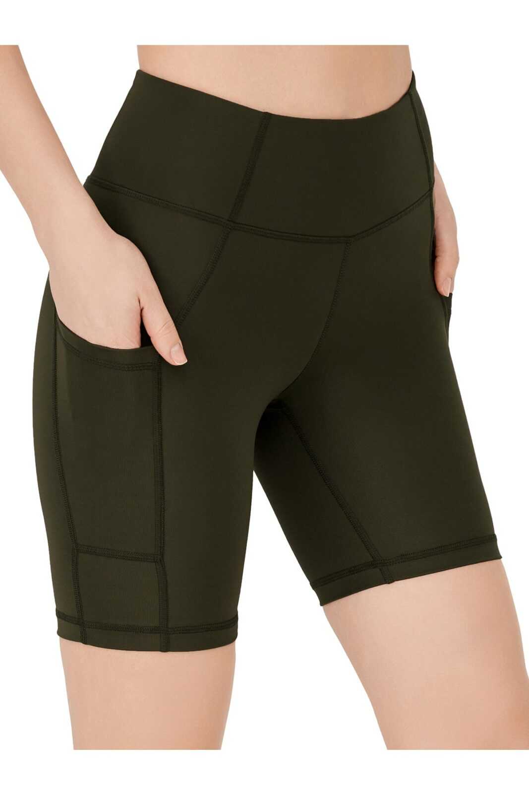 LOS OJOS Sport-leggings Khaki Hoher Bund für Damen – XS