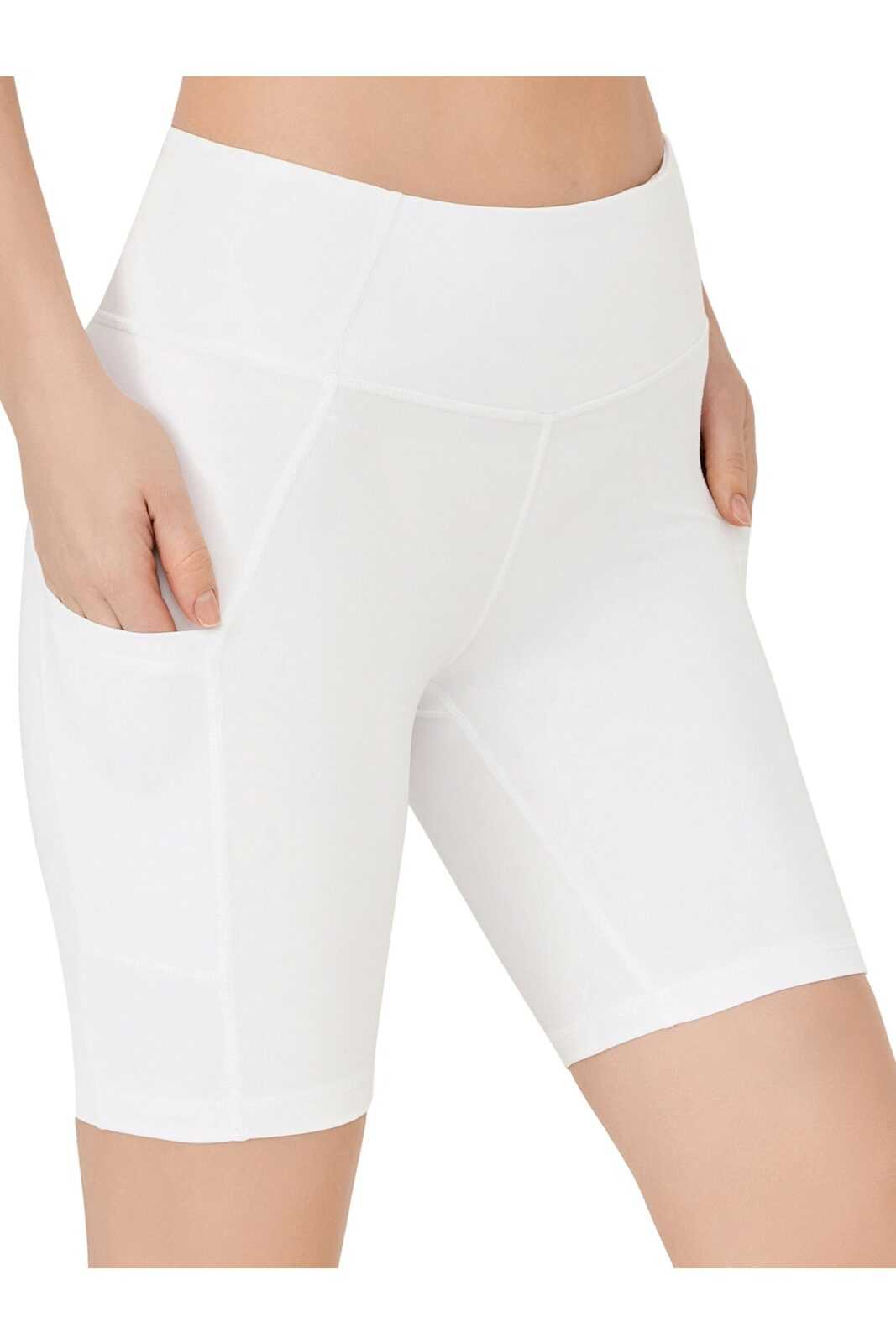 LOS OJOS Sport-leggings Weiß Hoher Bund für Damen – XXL