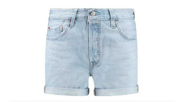 Levi's® Jeansshorts Levis 501 Jeansshort Hot Pants Jeans hellblau
