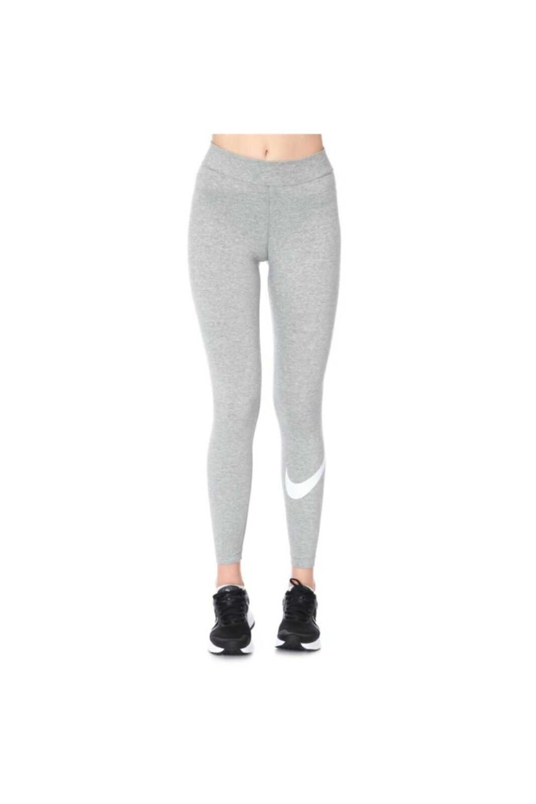 Nike Sport-leggings Grau Mittlerer Bund für Damen – L