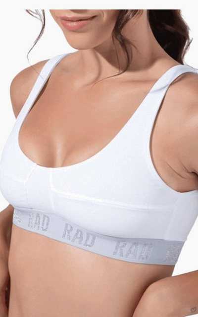 RAD POLEWEAR Trainingstop RAD Top Atlantida Glitter Weiß (1-tlg) Sport Bekleidung für Frauen