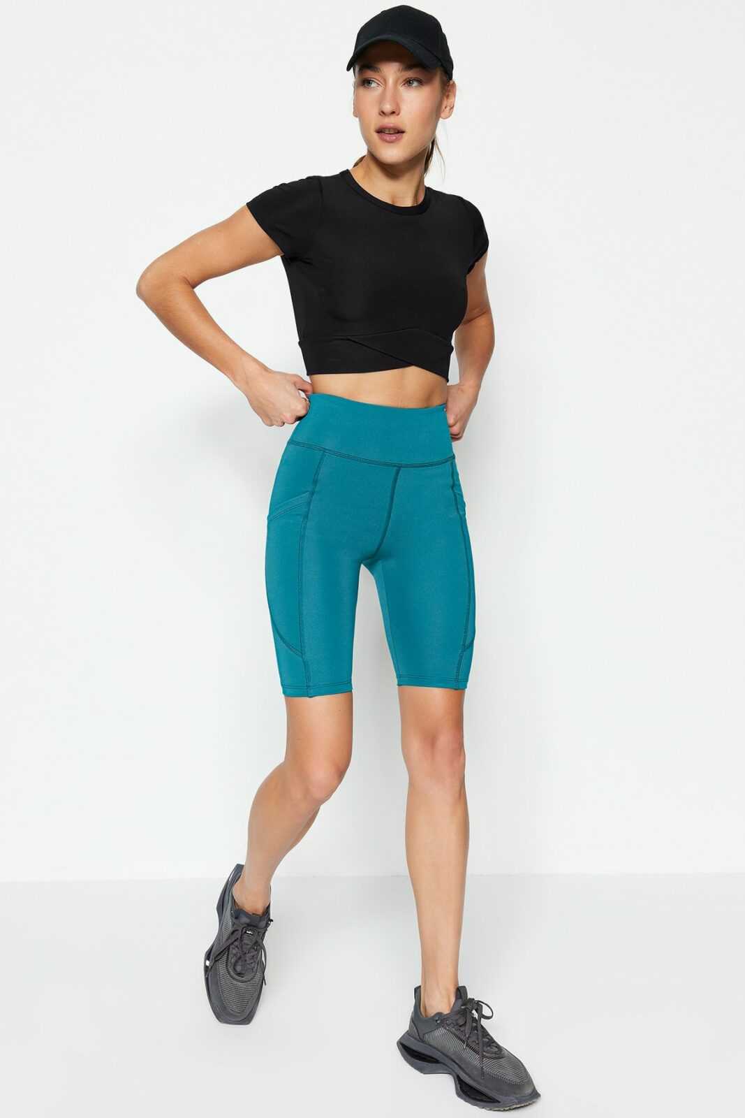 Trendyol Collection Sport-leggings Grün Hoher Bund für Damen – XL