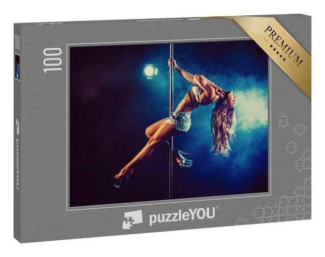 puzzleYOU Puzzle Pole Dance mit Beleuchtung und Rauch, 100 Puzzleteile, puzzleYOU-Kollektionen Erotik