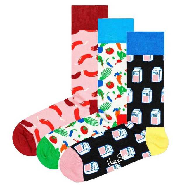 Happy Socks Kurzsocken 3er Pack Unisex Socken, Geschenkbox