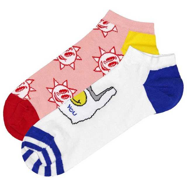 Happy Socks Sneakersocken Unisex Sneaker-Socken, 2er Pack – Low Socks