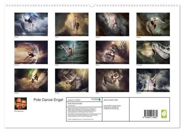 Pole Dance Engel (hochwertiger Premium Wandkalender 2024 DIN A2 quer), Kunstdruck in Hochglanz