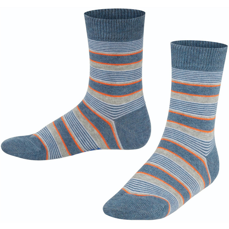 FALKE Mixed Stripe Kindersocken light denim 35-38