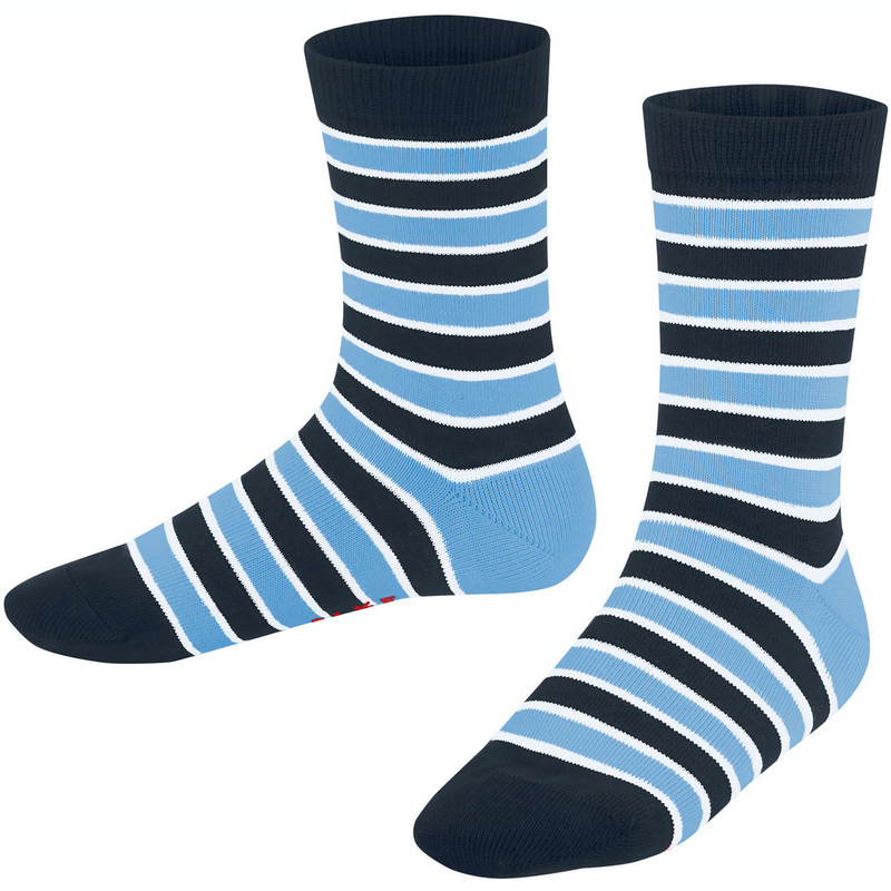 FALKE Simple Stripes Socken Kinder marine 39-42