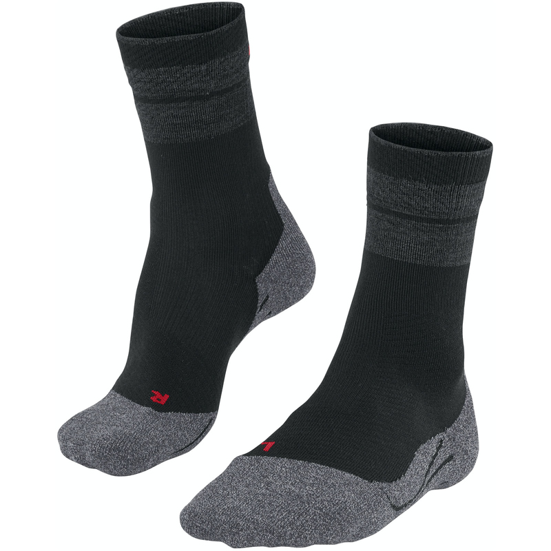 FALKE Stabilizing Merinowolle Trekkingsocken Damen 3003 – black 39-40