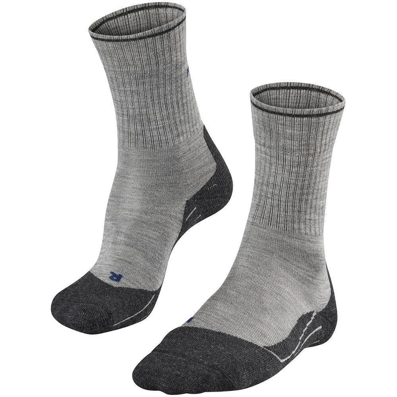 FALKE TK2 Wool Silk Trekkingsocken Damen light grey 35-36