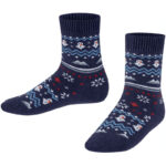 FALKE Winter Fair Isle Socken Kinder bluecollar 35-38