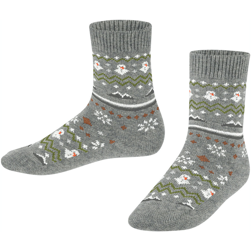 FALKE Winter Fair Isle Socken Kinder light grey 35-38