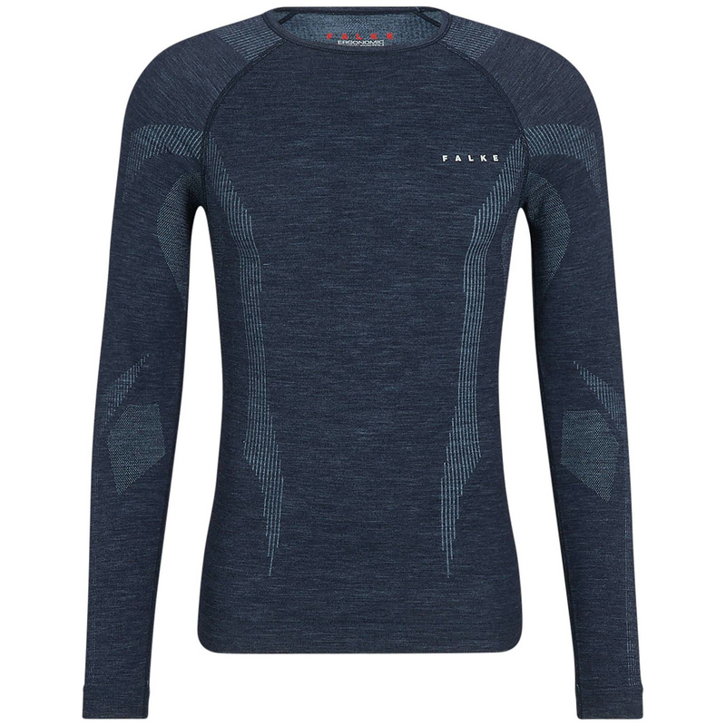 FALKE Wool Tech langarm Unterhemd Herren 6116 – space blue L