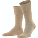 FALKE Airport Merino-Socken Herren nutmeg mel 45-46