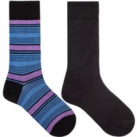 HUDSON Damen STREAK 2-PACK –  35/38 – Modische Damen Socken im Doppelpack  – Blue moon (Blau)