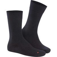 HUDSON Herren AIR PLUSH –  39/42 – Sportliche Herren Socken mit anatomisch geformter Plüschsohle – Black (Schwarz)