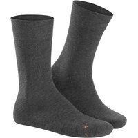 HUDSON Herren AIR PLUSH –  39/42 – Sportliche Herren Socken mit anatomisch geformter Plüschsohle – Grau-mel. (Grau)