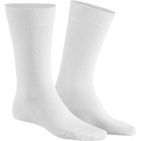 HUDSON Herren DRY COTTON –  43/46 – Feuchtigkeitsregulierende Herren Socken – White (Weiß)