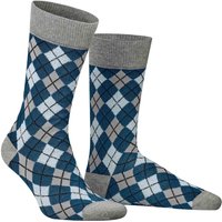 HUDSON Herren LEVEL -  39/42 - Socken mit Argyle-Muster und Bouclé Elementen - Silber (Grau) Hersteller: Hudson Bestellnummer:4037381916008