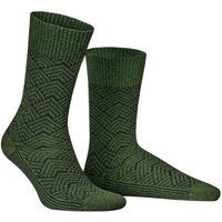 HUDSON Herren RARE –  39/42 – Socken mit coolem Retro-Muster – Forest 0885 (Grün)