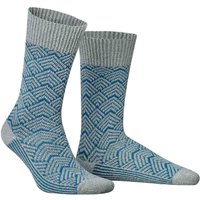 HUDSON Herren RARE –  39/42 – Socken mit coolem Retro-Muster – Silber (Grau)