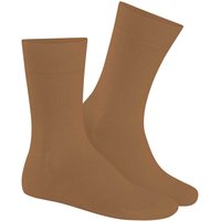 HUDSON Herren RELAX COTTON –  41/42 – Herren Baumwollsocken ohne Gummi – Barista (Braun)