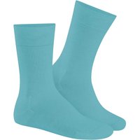 HUDSON Herren RELAX COTTON –  41/42 – Herren Baumwollsocken ohne Gummi – Breeze (Blau)