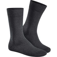 HUDSON Herren RELAX COTTON –  41/42 – Herren Baumwollsocken ohne Gummi – Grau-mel. (Grau)