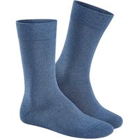 HUDSON Herren RELAX COTTON –  41/42 – Herren Baumwollsocken ohne Gummi – Marine-mel. (Blau)