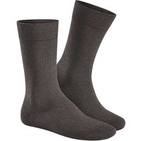 HUDSON Herren RELAX COTTON –  43/44 – Herren Baumwollsocken ohne Gummi – Dunkelbraun-mel. (Braun)