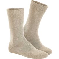 HUDSON Herren RELAX COTTON –  43/44 – Herren Baumwollsocken ohne Gummi – Sisal (Hell Beige)