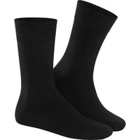 HUDSON Herren RELAX COTTON –  45/46 – Herren Baumwollsocken ohne Gummi – Black (Schwarz)