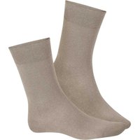 HUDSON Herren RELAX EXQUISIT –  41/42 – Herren Socken aus 97% feinster Baumwolle – New-Desert (Dunkel Beige)