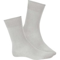 HUDSON Herren RELAX EXQUISIT –  41/42 – Herren Socken aus 97% feinster Baumwolle – Silber (Grau)