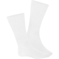 HUDSON Herren RELAX SOFT   –  39/42 – Druckfreie Herren Socken ohne Gummifäden – White (Weiß)