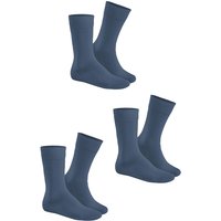 HUDSON Unisex SIMPLY³ 3-PACK –  35/38 – Unisex Socken im Dreierpack zum unschlagbaren Preis  – Marine-mel. (Blau)