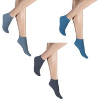 HUDSON Unisex SIMPLY³ 3-PACK –  47/50 – Unisex Sneaker Socken zum unschlagbaren Preis – Blue moon (Blau)