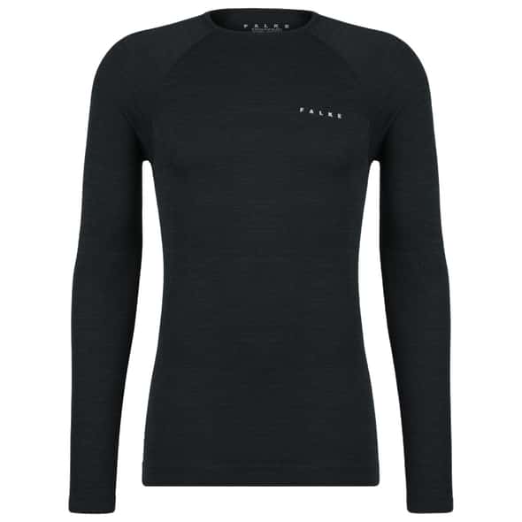 Falke Wool-Tech LS-Shirt Ragular Fit M Herren (Schwarz ) Fitnessbekleidung